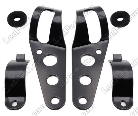 Set of Attachment brackets for black round Ducati Monster 750 headlights