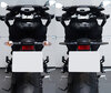 Comparative before and after installation Dynamic LED turn signals + brake lights for Aprilia Caponord 1000 ETV