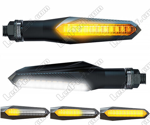 2-in-1 dynamic LED turn signals with integrated Daytime Running Light for Aprilia Caponord 1200