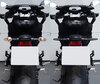Comparative before and after installation Dynamic LED turn signals + brake lights for Peugeot Trekker 50
