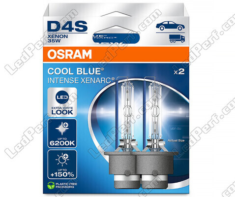 Pair of D4S Xenon Bulbs Osram Xenarc Cool Blue Intense 6200K in its packaging - 66440CBN-2HB