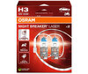 Pack of 2 Bulbs H3 Osram Night Breaker Laser + 150% - 64151NL-2HB