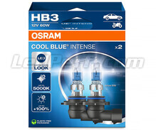 Pair of HB3 Osram Cool Blue Intense bulbs - 9005CBN-2HB